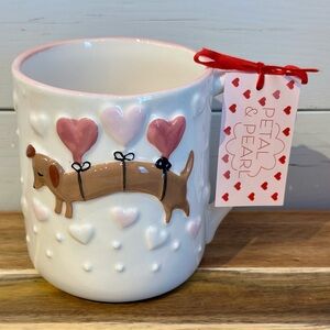 Dachshund Valentine Mug Balloons Hearts Jumbo 20oz Viral Coffee Cup Doxie Dog